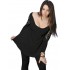 B19-213 Alpha blouse with lace on shoulders - Black