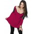 B19-213 Alpha blouse with lace on shoulders - Fuchsia
