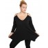 B19-223A Alpha blouse with V neck - Black