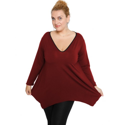 B19-228V Alpha blouse - Bordeaux