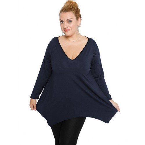 B19-228V Alpha blouse - Navy Blue