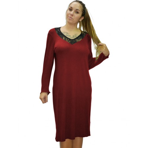 B19-230F Classic dress - Bordeaux