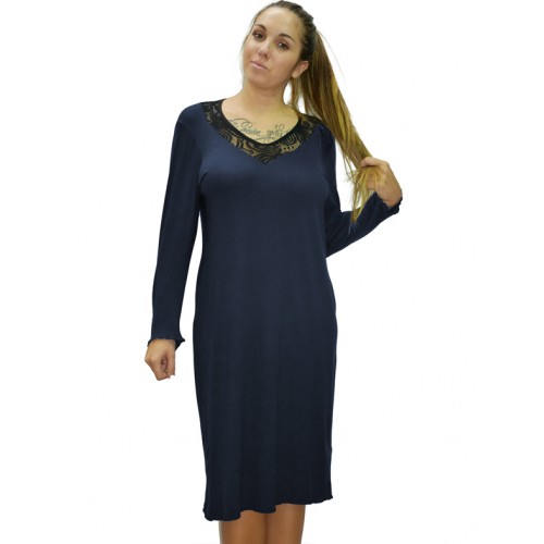 B19-230F Classic dress - Navy Blue