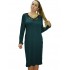B19-230F Classic dress - Petrol