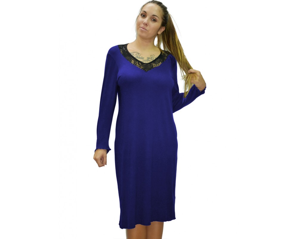 B19-230F Classic dress - Royal Blue Plus Size