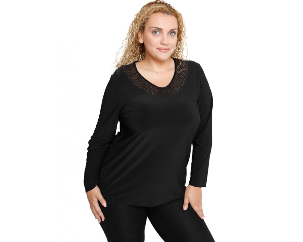B19-2414 Classic blouse Plus Size