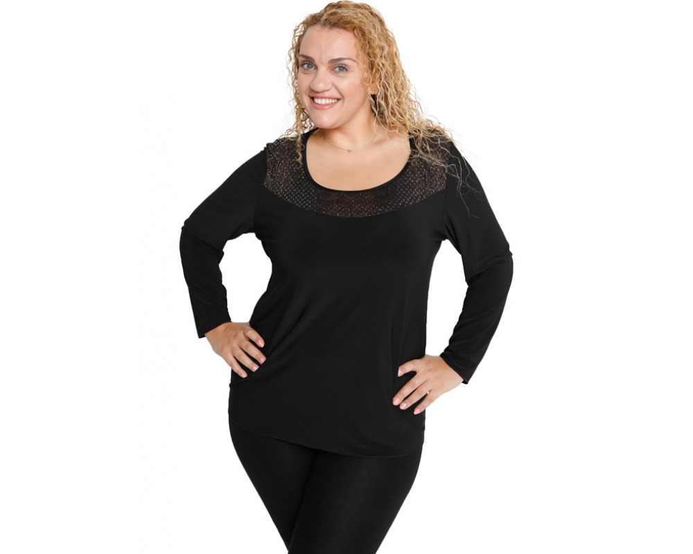 B19-2417 Classic blouse Plus Size