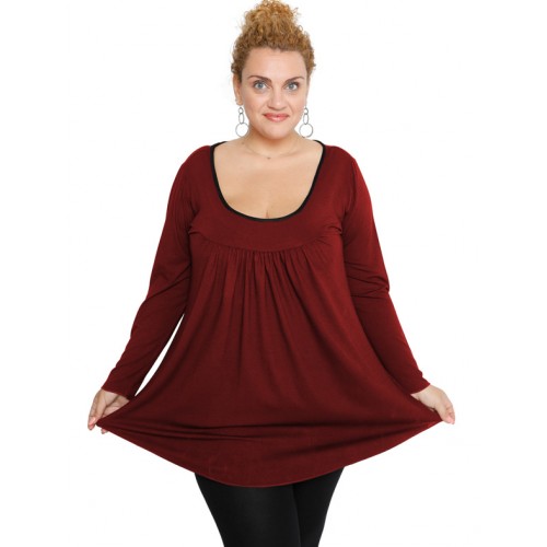 B19-244 Evaze blouse - Bordeaux