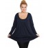 B19-244 Evaze blouse - Navy Blue
