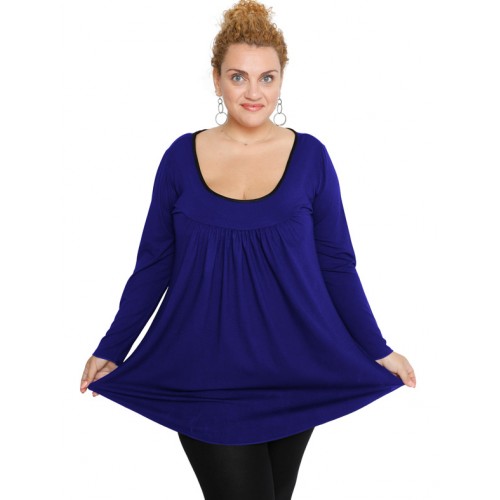 B19-244 Evaze blouse - Royal Blue