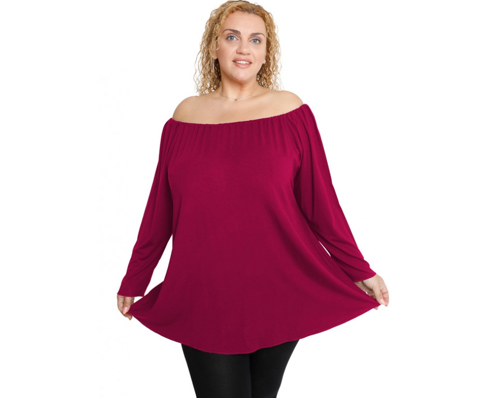 B19-245 Alpha blouse - Fuchsia Plus Size