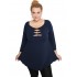 B19-246 Classic blouse - Navy Blue