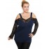 B19-248D Classic blouse - Navy Blue