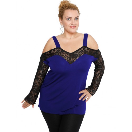 B19-248D Classic blouse - Royal Blue