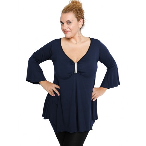 B19-255 Alpha blouse - Navy Blue