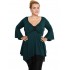 B19-255D Alpha blouse with lace - Petrol