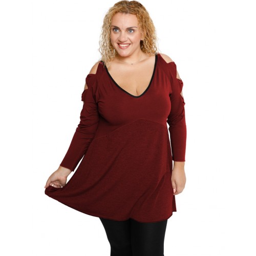 B19-281 Evaze blouse - Bordeaux