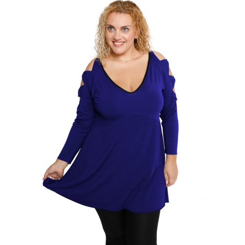 B19-281 Evaze blouse - Royal Blue
