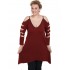 B19-282 Evaze blousedress - Bordeaux