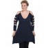 B19-282 Evaze blousedress - Navy Blue