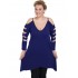 B19-282 Evaze blousedress - Royal Blue