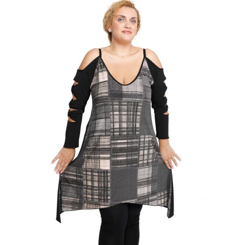 B19-2982 Evaze blousedress with pattern B19-2982 Evaze blousedress with pattern