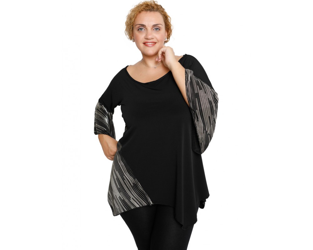 B19-3057 Raglan alpha blouse Plus Size