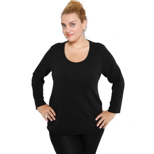 B19-308U Knitted blouse - Black