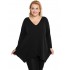 B19-328V Knitted alpha blouse - Black