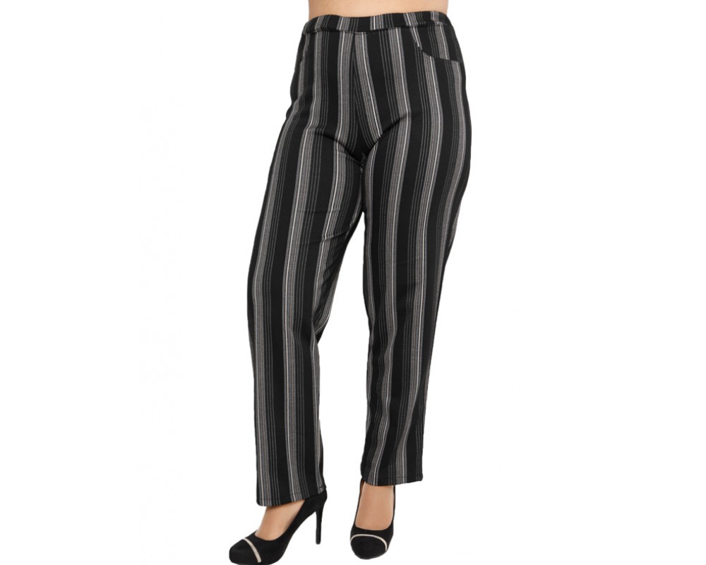 B19-3359 Fitted trousers with five pockets Plus Size