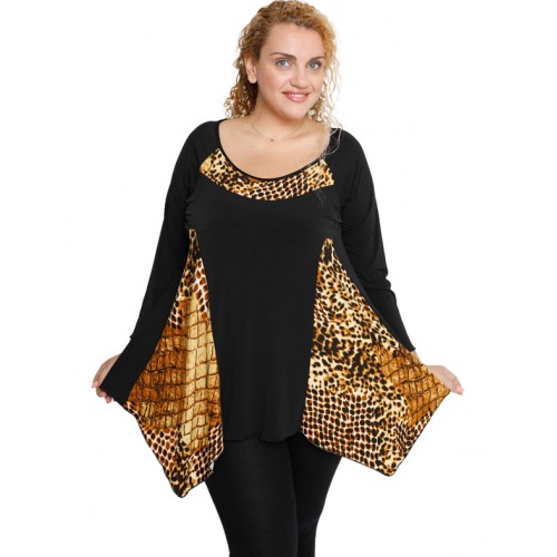 B19-3750 Classic asymmetric blouse - Rust