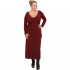 B20-123FK Long Jersey Dress - Bordeaux