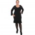 B20-125F Jersey Dress with volan hem - Black