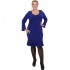 B20-125F Jersey Dress with volan hem - Blue-roi