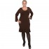 B20-125F Jersey Dress with volan hem - Brown