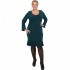 B20-125F Jersey Dress with volan hem - Petrol