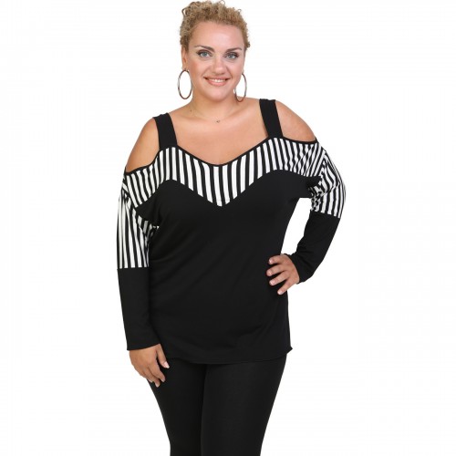 B20-548 Raglan Blouse with stripes