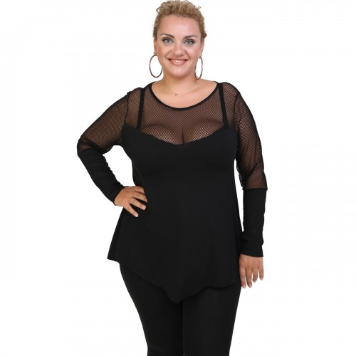 B20-5518 Evaze blouse with net