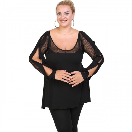 B20-5526 Alpha Blouse with net