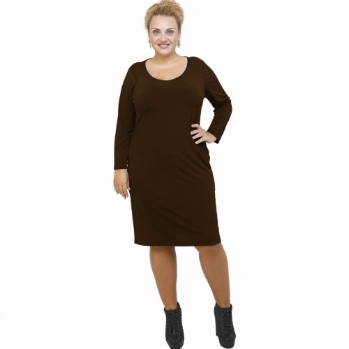 B21-100V Classic dress - Brown