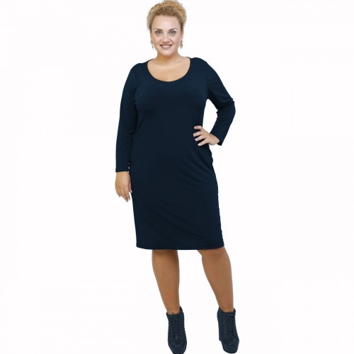 B21-100V Classic dress - Navy Blue