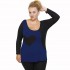 B21-124 Classic blouse with heart - Royal Blue