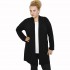 B21-142 Classic long cardigan - Black