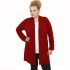 B21-142 Classic long cardigan - Bordeaux