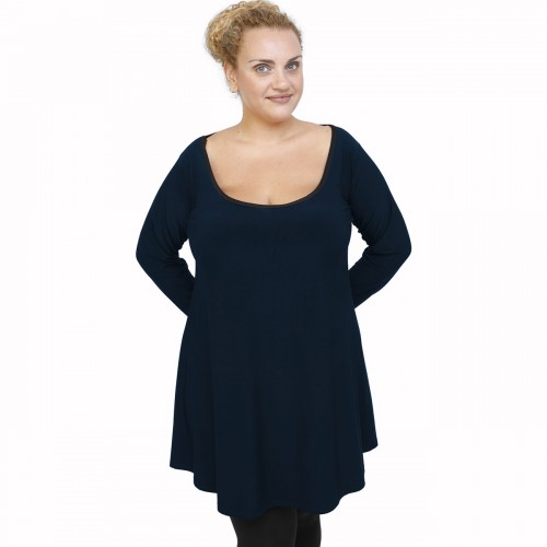 B21-176 Blousedress - Navy Blue