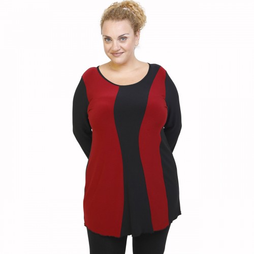 B21-194 Classic blouse - Bordeaux