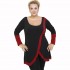 B21-197 Blousedress with pattern - Bordeaux