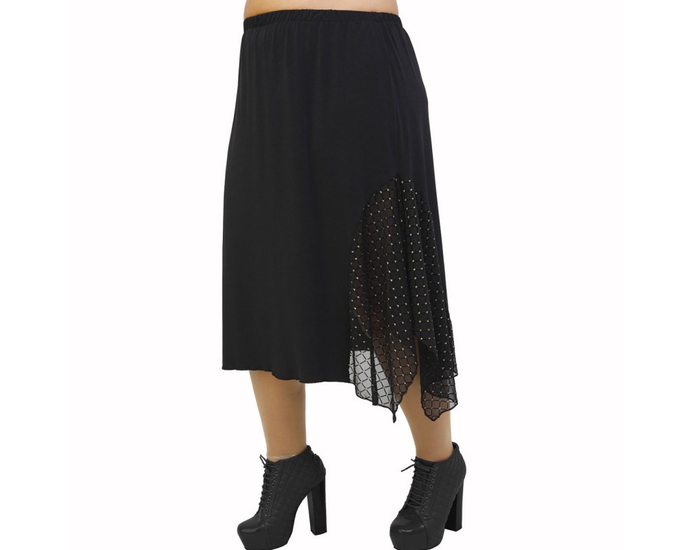 B21-2755K Skirt with elastic band Plus Size