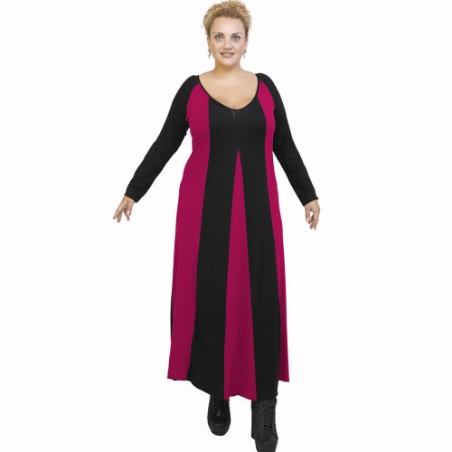 B21-296 Long dress - Fuchsia