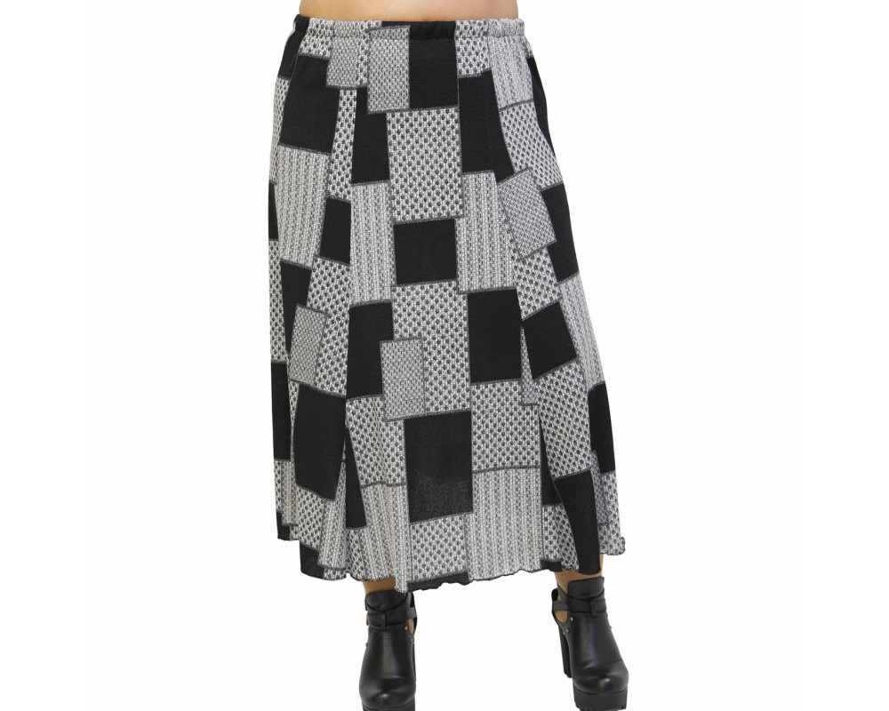 B21-5860 Knitted closh skirt with elastic band Plus Size